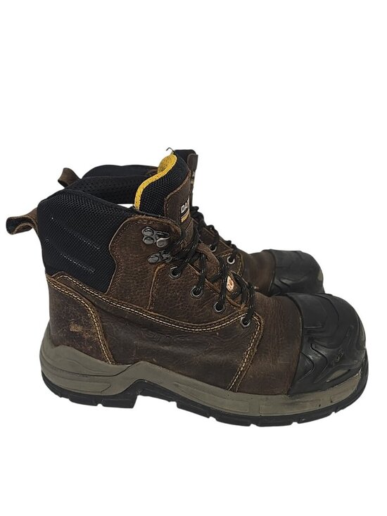 DAKOTA Men\'s 6\'\' X-Toe Quad Comfort Steel Toe CP 6612 Work Boots Brown 9.5M